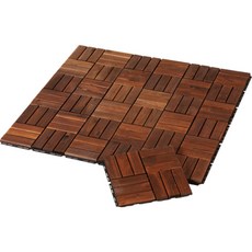 MARKET B 實木組裝地板 30*30, 10個, 棕色