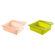 아울리빙 공간활용 냉장고 정리함 그린 + 핑크, 그린, 핑크, 1세트