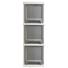 보노하우스 모던 틈새 슬림 서랍장 3단, 그레이, 1개
