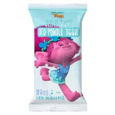 드림웍스 트롤 파피 말끔보송 데오 파우더 티슈, 60g, 1개