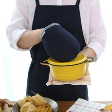 브링미 딥블루 주방장갑 + 앞치마, 네이비, 1세트