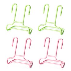 RIVER-GREEN 鞋子晾曬架 粉紅色 2入 + 綠色 2入, 1套