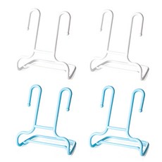 RIVER-GREEN 鞋子晾曬掛架 藍色 2入 + 白色 2入, 1套