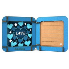 프롬 쉐도우박스 러브테마 시리즈 그림 DIY, LOVE STORY BLUE, 1개