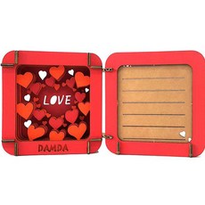 프롬 쉐도우박스 러브테마 시리즈 그림 DIY, LOVE STORY RED, 1개