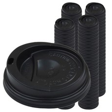 8온스 타공 검정 컵뚜껑, 머그리드형, 100개입, 1개