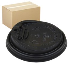 원포장 8온스 타공 검정 리드 컵뚜껑, 1000개입, 1개