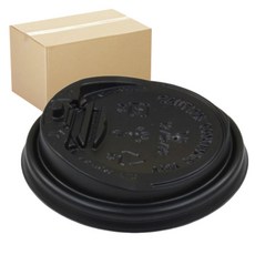 원포장 10온스 13온스 신형 검정 리드 컵뚜껑, 1000개입, 1개, 머그리드형