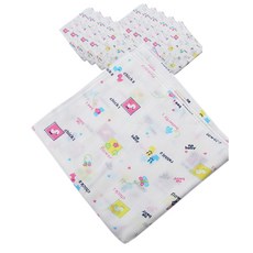 베이비베어 무형광 나염손수건 ABC병아리 10p