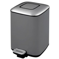 Home&Me 質感風格踩踏式垃圾桶 EK9388 6L, 灰色, 1個