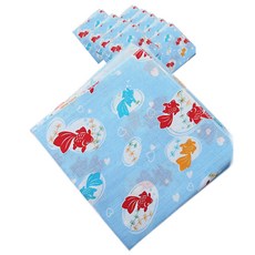 베이비베어 무형광 나염손수건 금붕어 10p