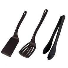 페데르노 나일론 조리도구 사각 뒤집개 + 구멍 삼각 뒤집개 + 집게 대 3종세트, 1개