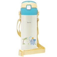bans 키즈 스텐 진공목걸이 빨대 텀블러 BBB-350, 민트, 350ml, 1개