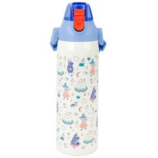 무민 스테인레스 원터치 보냉병, 혼합 색상, 800ml, 1개
