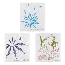 Kuu 芬蘭抹布 3件套 Singti魚+Hauki魚+大蒜, 混色