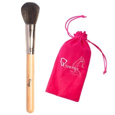 키벤지 파우더 우든 브러쉬 + 파우치, 브라운, 1개