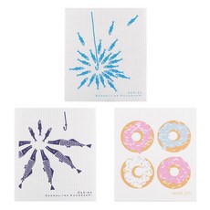 Kuu 抹布 3 件套 Singti 魚 + Hauki 魚 + 甜甜圈, 混色