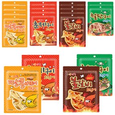 오감만족 땅콩버터 오징어 5p + 훈제구이 오징어 5p + 불갈비맛 오징어 5p + 철판구이 오징어 3p, 1세트