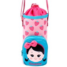 미니미월드 캐리 딸기 물병 크로스 주머니, 라이트핑크, 1개