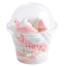 봄91 9oz 디저트컵 20p + 스티커 20p 투명생일구름, 1세트