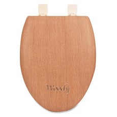 SHABATH Woody 超大號O型馬桶蓋, 橡木, 1個