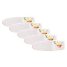 LKmade 插圖印花陶瓷筷架組, 5入, 混色