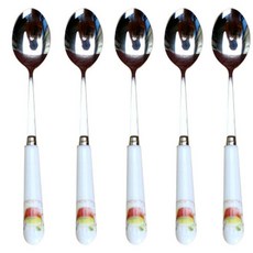 LKmade 骨瓷花園派對湯茶匙, 5件, 混色