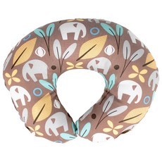 러브스티치 유모차 유아 목베개, 브라운엘리펀트, 1개