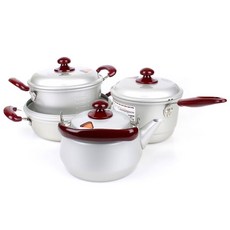 鍋具組, 1套, 水壺2.0L+單水蒸鍋18cm+水鍋20cm+火鍋24cm
