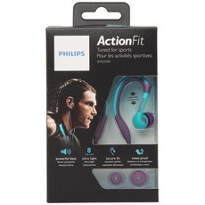 필립스 Action Fit 방수 이어폰, SHQ3200, 바이올렛
