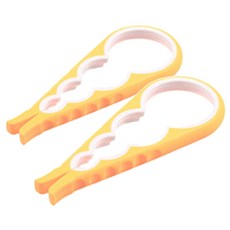 아울리빙 투톤 병뚜껑 오프너, 옐로우, 2개입