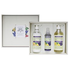 THE HERB SHOP 身體禮品套組檸檬和薰衣草身體乳液 500 毫升 + 沐浴露 500 毫升 + 身體噴霧 200 毫升, 1組