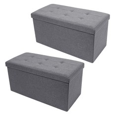 CASAMARU 素色可收納沙發椅 2入, 深灰色