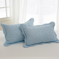 La Pomme 花朵印花水洗枕頭套 2入