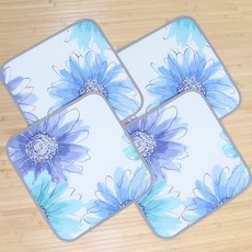 La Pomme 3D透氣網眼印花坐墊 4入, 鮮花