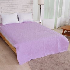 By deco 蘋果造型絎縫墊被, 淺紫色