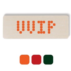 1AM 像素長方形門牌 + 5mm 像素貼紙 3入, 橘色, 紅色, 綠色