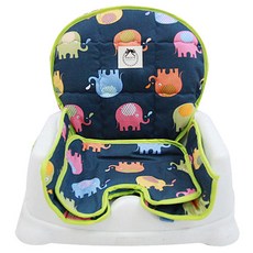 Lovestitchi 孩童餐椅墊+靠墊, 大象款 藍色