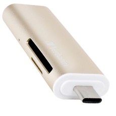 버바팀 C-타입 OTG 카드 리더기 + USB 3.0 허브, V15, 골드, 1개