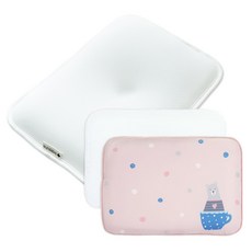 Drshape 枕頭+白色枕套+印花枕套, 杯子裡的熊款