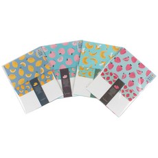 톡톡팬시 과일 편지지 4종 세트 G-L627, 레몬 + 딸기 + 바나나 + 복숭아, 1개
