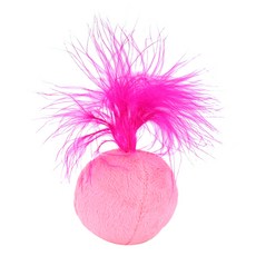 Life Point貓咪羽毛球玩具, 粉色的, 1個