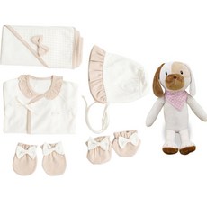 코니베이비 여아용 오가닉 출산 5종 세트 + 내친구 강아지 두두인형