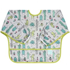 BUMKiNs Sleeved Bib長袖防水圍兜, 仙人掌, 1件, 1件