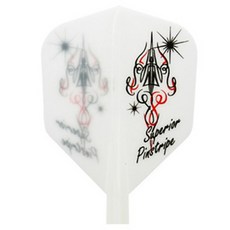 Condoel飛鏢鏢翼條紋白色小L 33.5mm, 1個