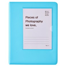 Tobi相簿 口袋式相簿 空白內頁 4x6, 藍色, 40張