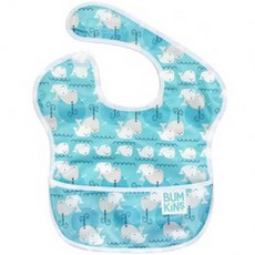 BUMKiNS 吃飯圍兜, Whale, 1入