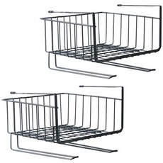 Block Mart 廚房層架兩用多功能掛架 2入, 黑色