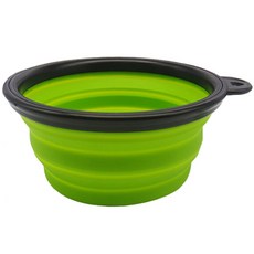 휴대용 접이식 원형 강아지 밥그릇 랜덤 발송, 1개