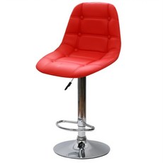 가구느낌 더블단추 빠텐 의자 발유, 레드, 1개